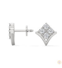 0.25 CT. Chevron Diamond Cluster Studs