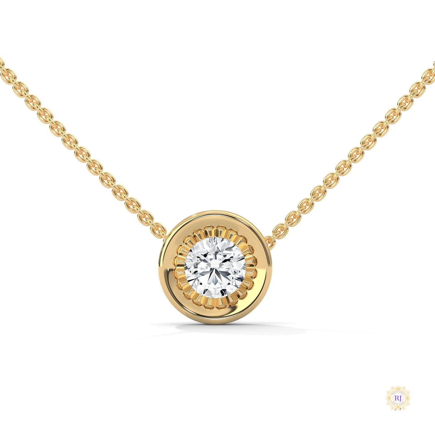 0.25 CT. Round Bezel Lab Diamond Pendant