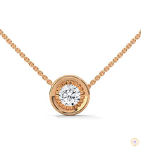 0.25 CT. Round Bezel Lab Diamond Pendant