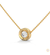 0.25 CT. Round Bezel Lab Diamond Pendant