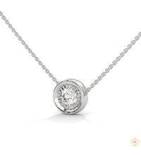 0.25 CT. Round Bezel Lab Diamond Pendant
