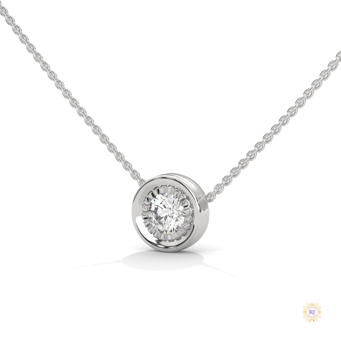 0.25 CT. Round Bezel Lab Diamond Pendant