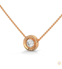 0.25 CT. Round Bezel Lab Diamond Pendant