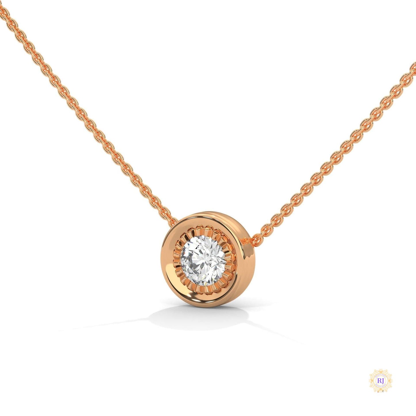 0.25 CT. Round Bezel Lab Diamond Pendant