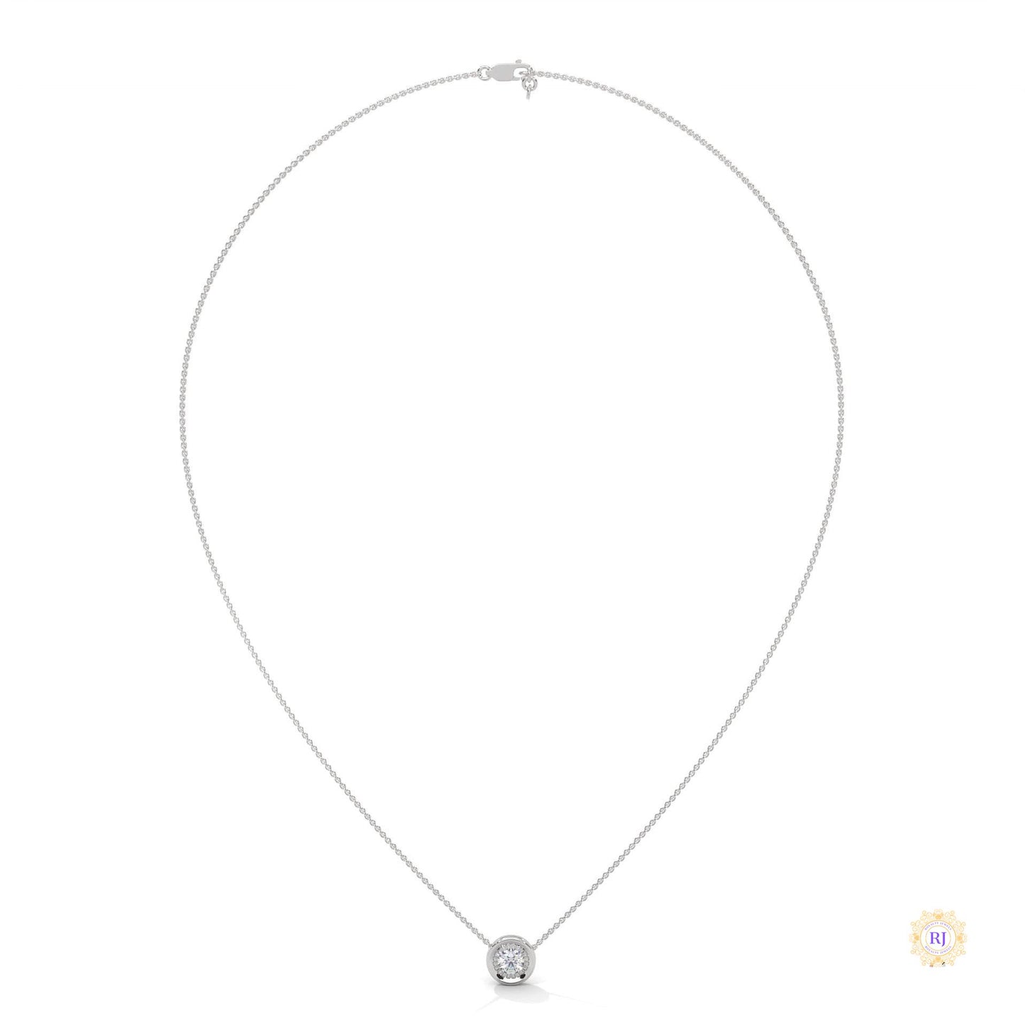 0.25 CT. Round Bezel Lab Diamond Pendant