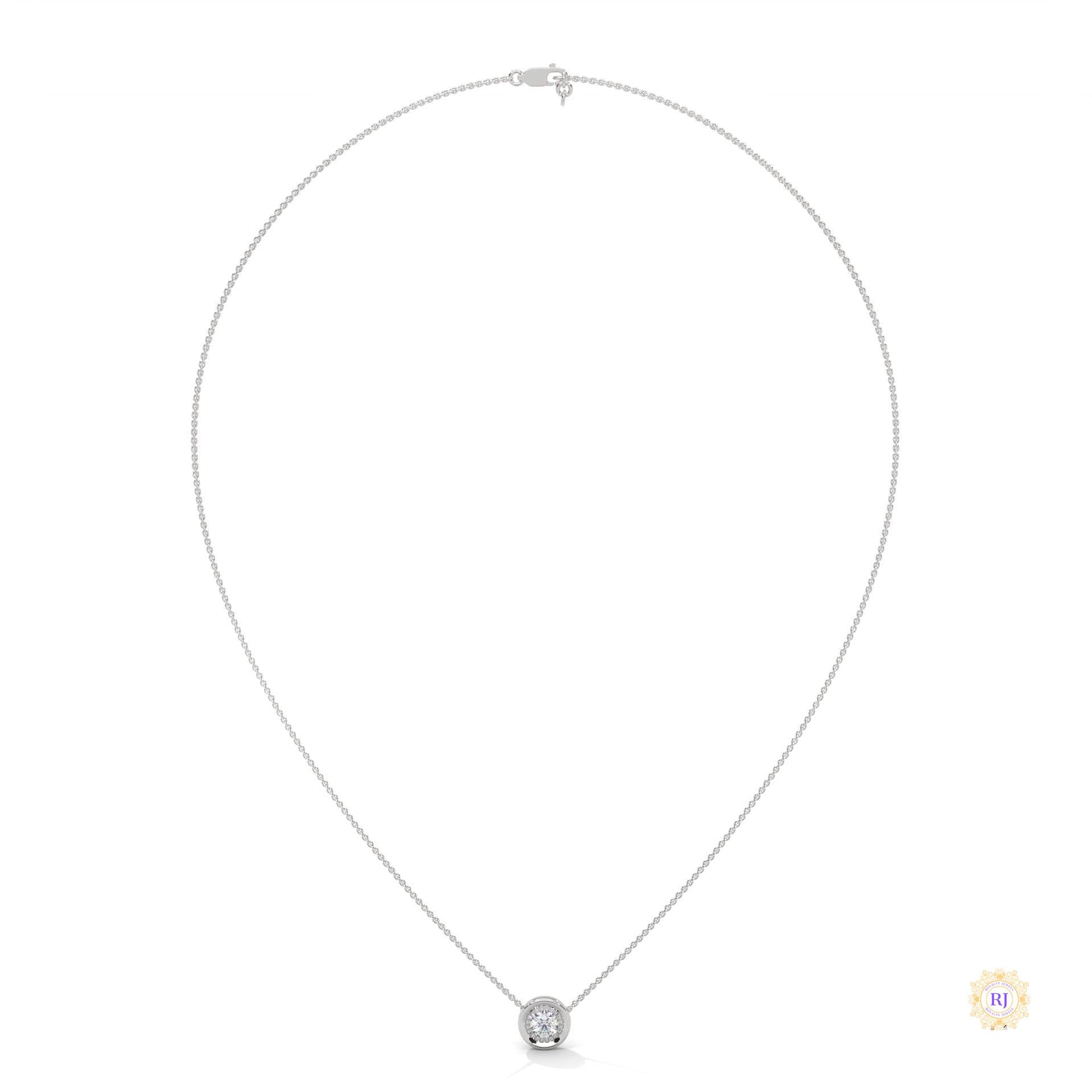 0.25 CT. Round Bezel Lab Diamond Pendant