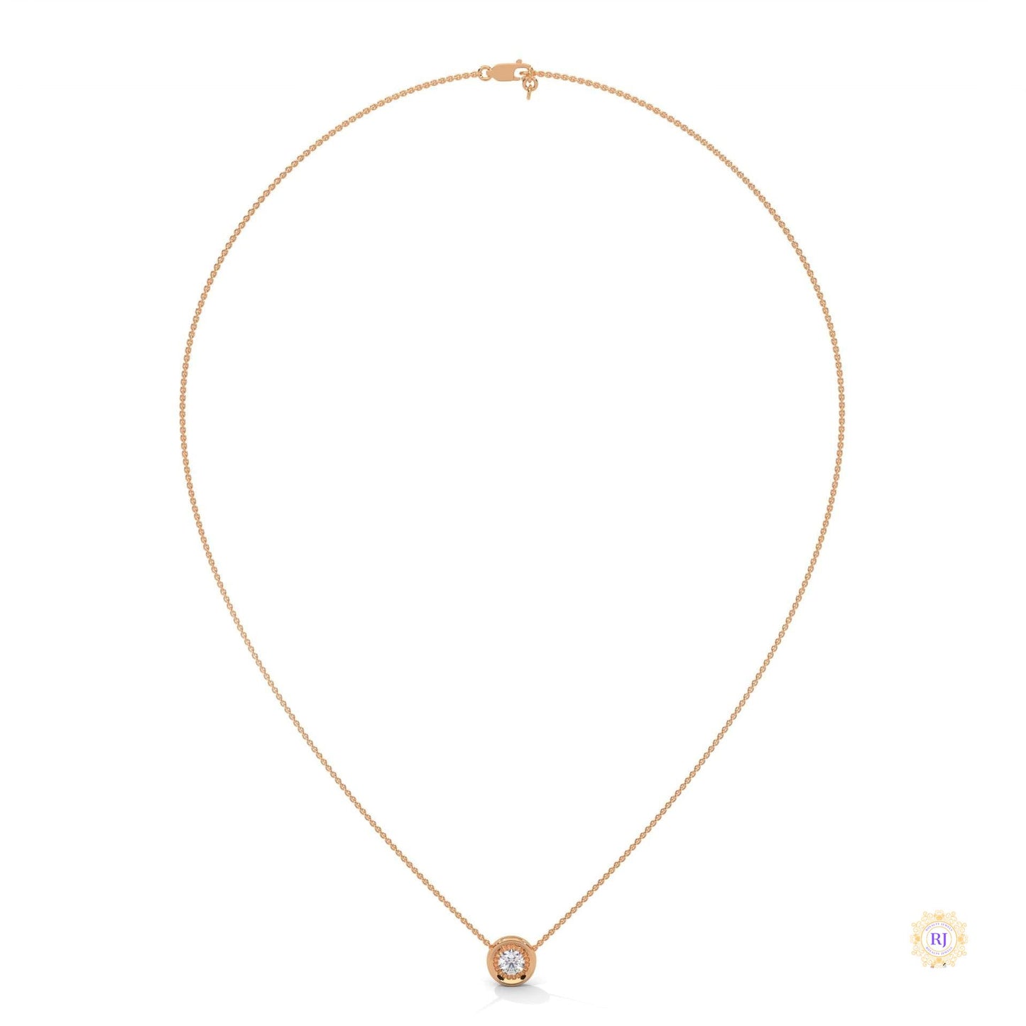 0.25 CT. Round Bezel Lab Diamond Pendant