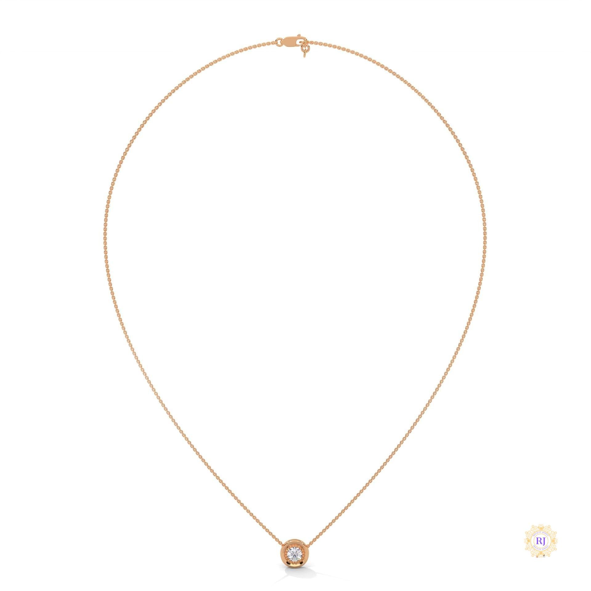 0.25 CT. Round Bezel Lab Diamond Pendant