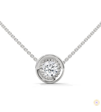 0.25 CT. Round Bezel Lab Diamond Pendant