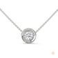 0.25 CT. Round Bezel Lab Diamond Pendant