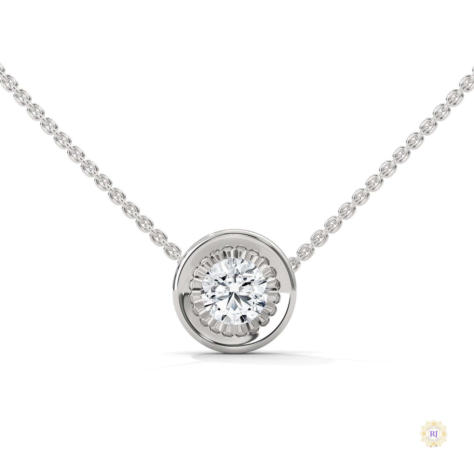 0.25 CT. Round Bezel Lab Diamond Pendant