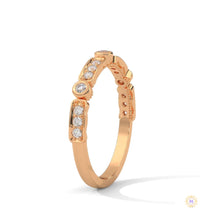 0.25 Ct. Bezel & Pavé Lab Diamond Band Ring