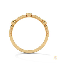 0.25 Ct. Bezel & Pavé Lab Diamond Band Ring