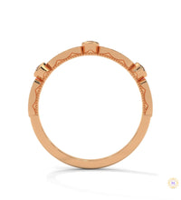 0.25 Ct. Bezel & Pavé Lab Diamond Band Ring