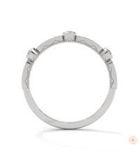 0.25 Ct. Bezel & Pavé Lab Diamond Band Ring