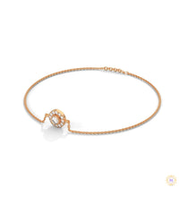 0.25 Ct. Halo Round Lab Diamond Bracelet Dainty & Elegant