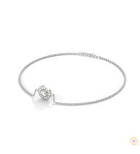 0.25 Ct. Halo Round Lab Diamond Bracelet Dainty & Elegant