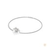 0.25 Ct. Halo Round Lab Diamond Bracelet Dainty & Elegant