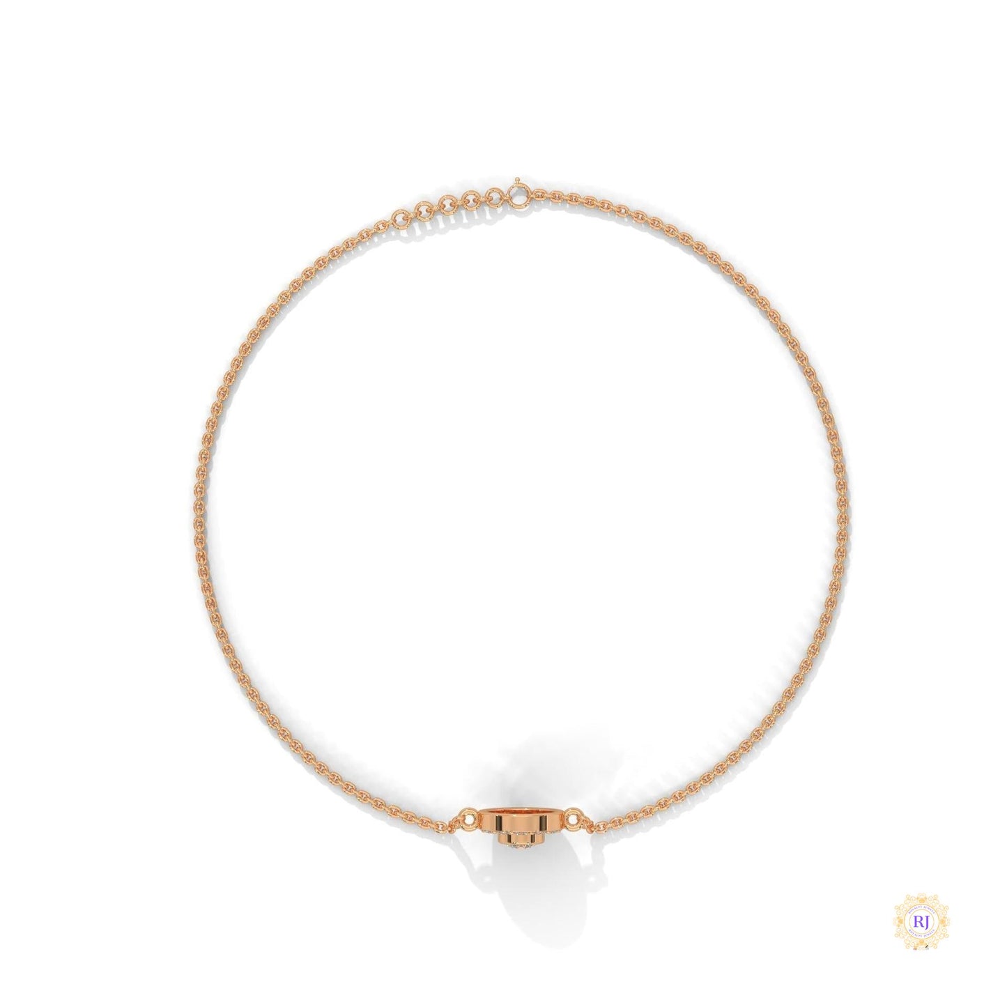 0.25 Ct. Halo Round Lab Diamond Bracelet Dainty & Elegant