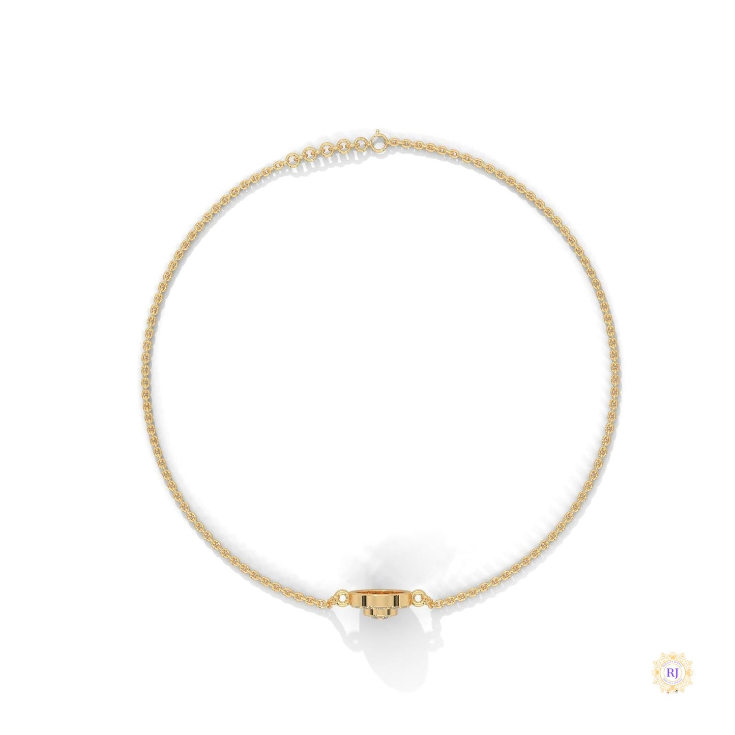 0.25 Ct. Halo Round Lab Diamond Bracelet Dainty & Elegant