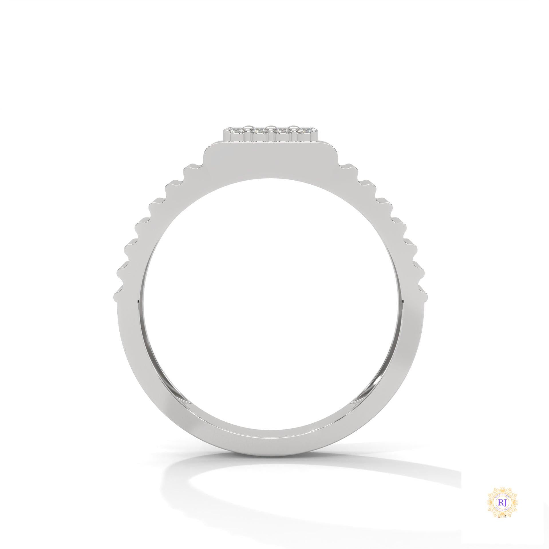 0.25 Ct. Men's Lab Diamond Ring – Ribbed Band