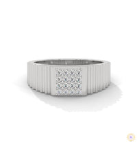 0.25 Ct. Men's Lab Diamond Ring – Ribbed Band