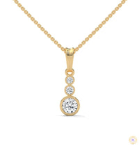 0.30 CT. 3-Stone Drop Pendant