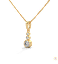 0.30 CT. 3-Stone Drop Pendant