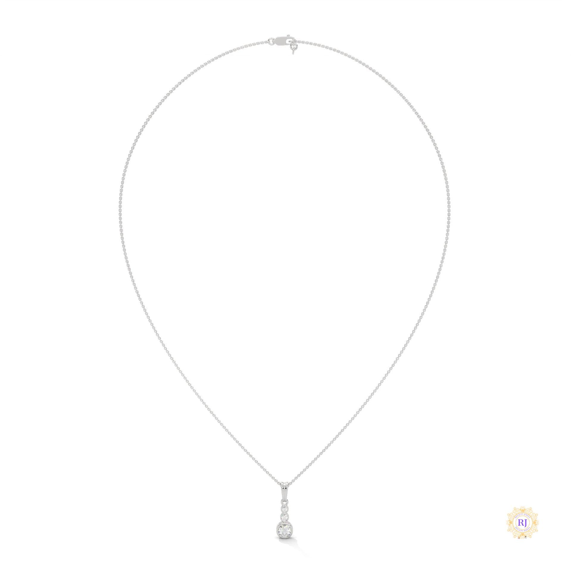 0.30 CT. 3-Stone Drop Pendant