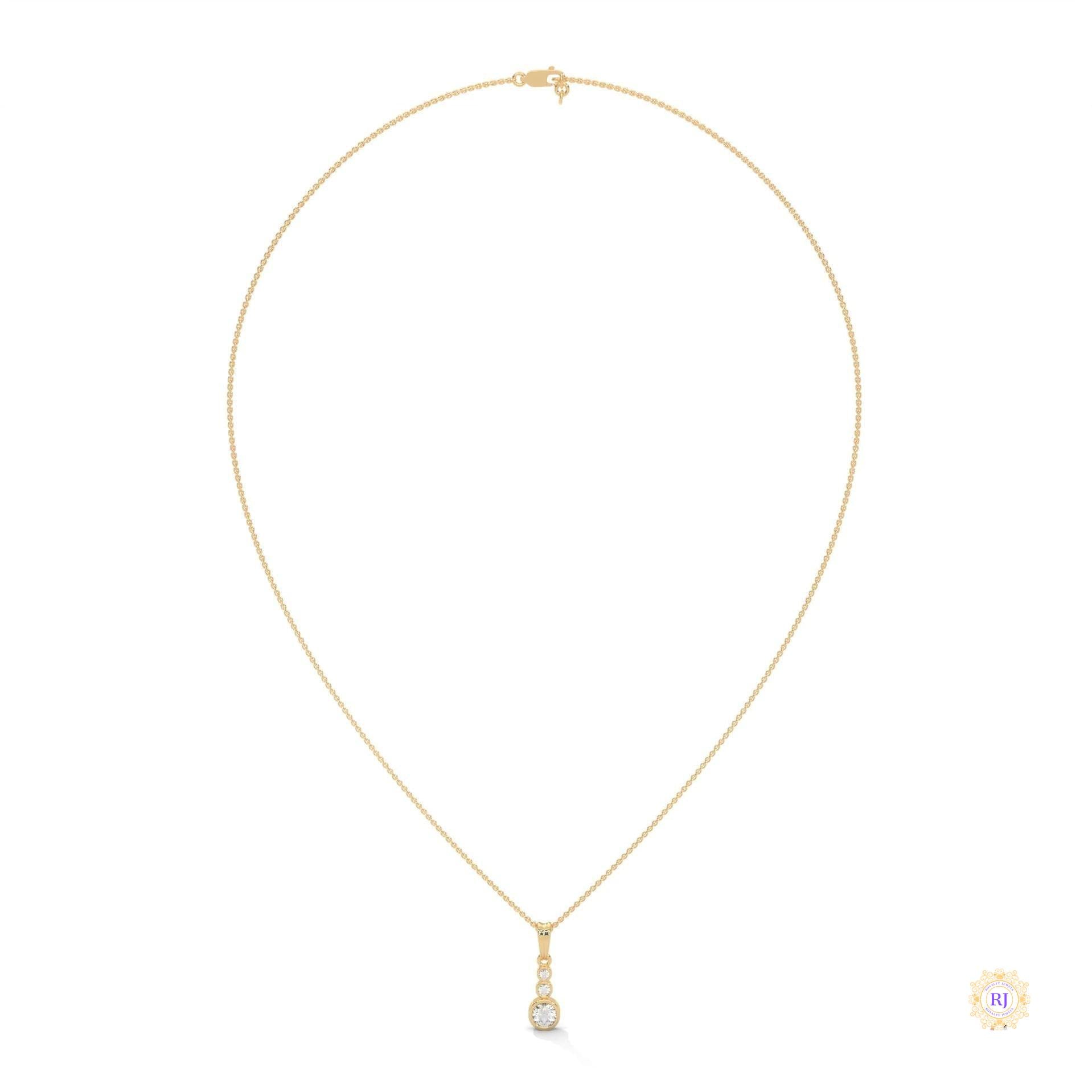 0.30 CT. 3-Stone Drop Pendant