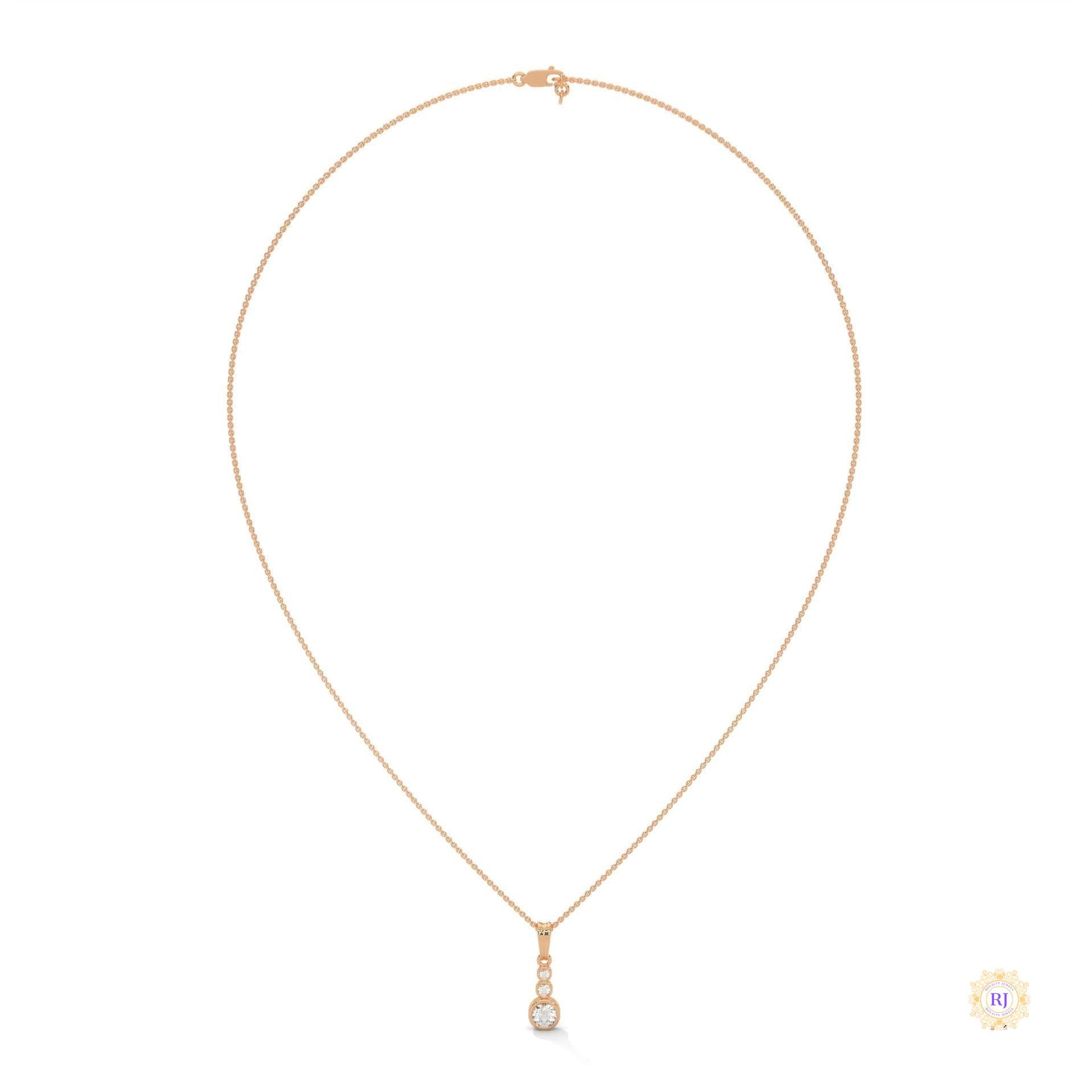 0.30 CT. 3-Stone Drop Pendant