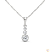 0.30 CT. 3-Stone Drop Pendant