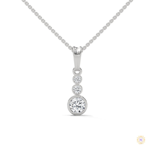 0.30 CT. 3-Stone Drop Pendant