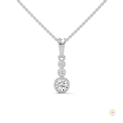 0.30 CT. 3-Stone Drop Pendant
