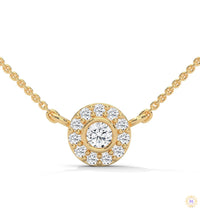0.30 CT. Diamond Halo Circle Pendant