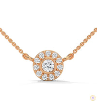 0.30 CT. Diamond Halo Circle Pendant