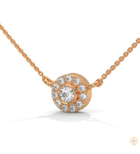 0.30 CT. Diamond Halo Circle Pendant