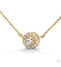 0.30 CT. Diamond Halo Circle Pendant
