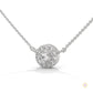 0.30 CT. Diamond Halo Circle Pendant