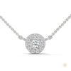 0.30 CT. Diamond Halo Circle Pendant