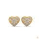0.30 CT. Diamond Heart Stud Earrings