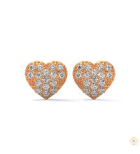 0.30 CT. Diamond Heart Stud Earrings