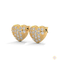 0.30 CT. Diamond Heart Stud Earrings