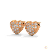 0.30 CT. Diamond Heart Stud Earrings
