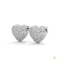 0.30 CT. Diamond Heart Stud Earrings