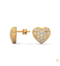 0.30 CT. Diamond Heart Stud Earrings