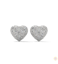 0.30 CT. Diamond Heart Stud Earrings