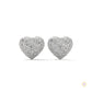 0.30 CT. Diamond Heart Stud Earrings