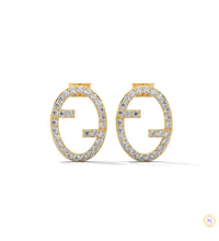 0.30 CT. Diamond Oval Logo Stud Earrings