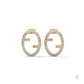 0.30 CT. Diamond Oval Logo Stud Earrings